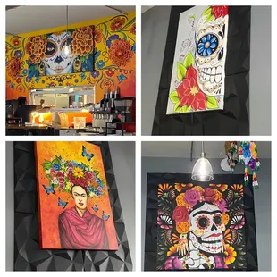 a collage of mexican art