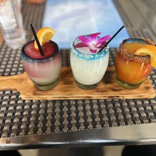 Margarita Flights - Octopus, Coco Loco, Spicy Mango,