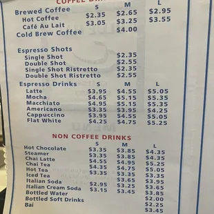 Very reasonable/Fair priced coffee