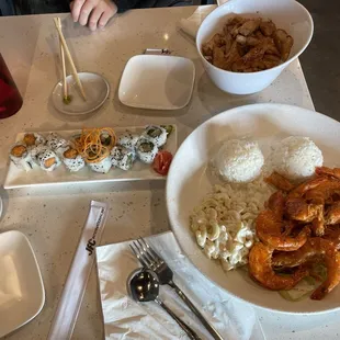 G5. Kahuku Garlic Butter Shrimp L4-Honollulu Garlic Chicken Bowl R5. Spicy Crunchy Salmon Roll R3. Yellowtail Jalapeno Roll