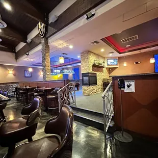 the bar and seating area