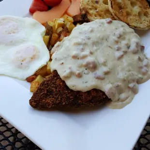 Chicken fried prime rib.. Awsome!!