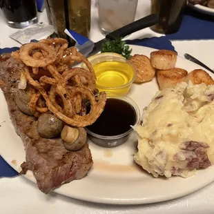 a plate of food on a table