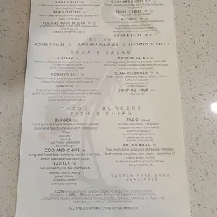 Lunch Menu