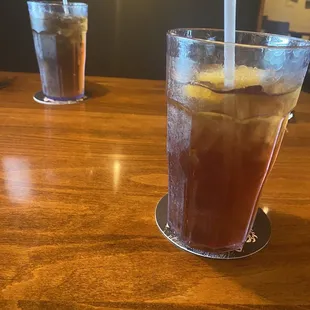 I've tea on a beautiful pine table