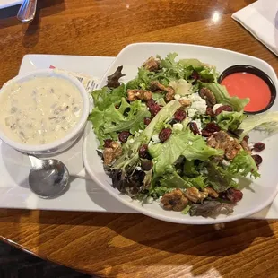 Pick 2 Combo:  CHICKEN WILD RICE Soup &amp; BLUE HERON HOUSE SALAD ($11-best deal on the menu)