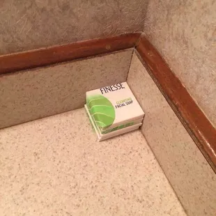 The only thing provided in the bathroom, I wonder how long they've sat there!