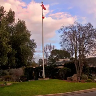 The front entrance to Blue Heron Restaurant