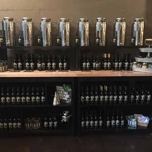 a display of beer