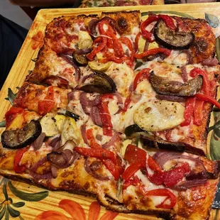 Vedure Arrosto, which was chocked full of roasted vegetables like yellow squash, zucchini, eggplant, red pepper, and red onion