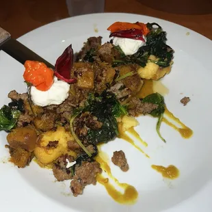 Special - mushroom and sausage polenta