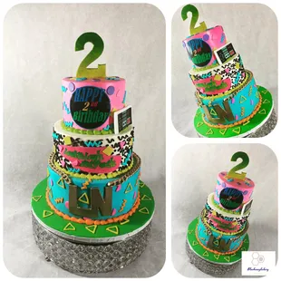 80&apos;s Retro Birthday Cake.