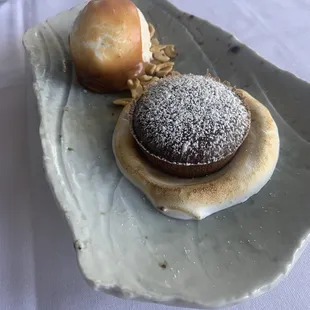 Chocolate Fondant Cake, Caramel, Candied Peanuts, Marshmallow Fluff, Vanilla Bean Gelato - OUTSTANDING!!!