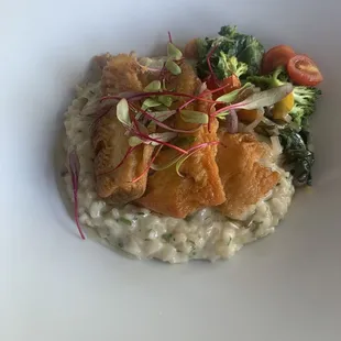 Pan Seared Black Cod. Goat Cheese Risotto. DEFINITELY ranks as one of my best meals.