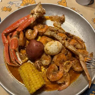 Shrimp and crab broil, all-in