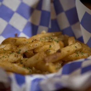 a basket of french fries