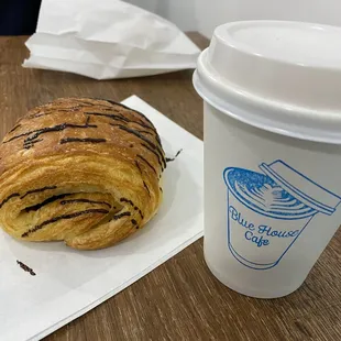 Vanilla Latte &amp; Chocolate Croissant