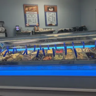 Various flavors of gelato