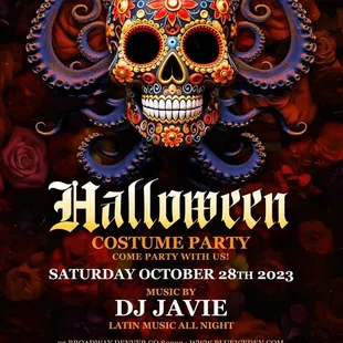 a poster for a halloween party