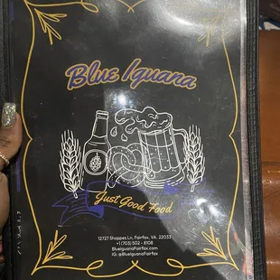 a menu for a restaurant
