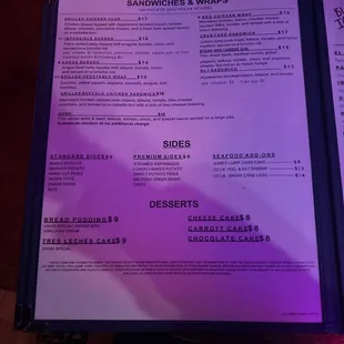 Menu page 3