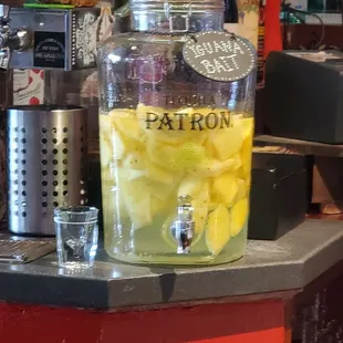 Iguana Bait, Patron Silver infused with pineapple.    ..it was delicious, I had two...  though $12 per shot was a bit much