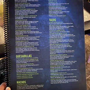 Food menu