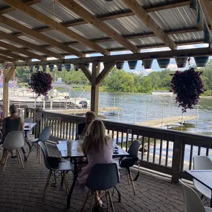 Great view, nice patio bar.