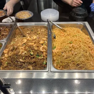 Noodles and fried rice