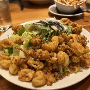 Calamari Caesar Salad