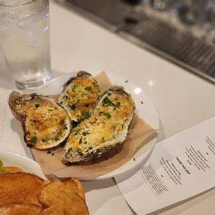 Roasted oysters