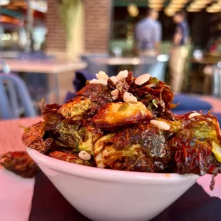 My love looks and taste so good eating these Crispy Brussels Sprouts.