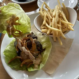 Blue Island Double White Cheddar Burger