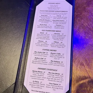 the menu