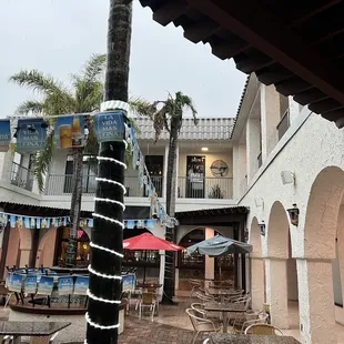 Upstairs in the plaza