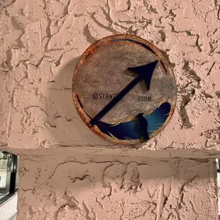 Signs pointing to the venue