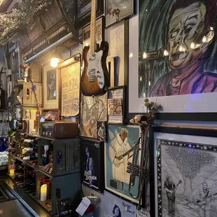 a guitar and other items