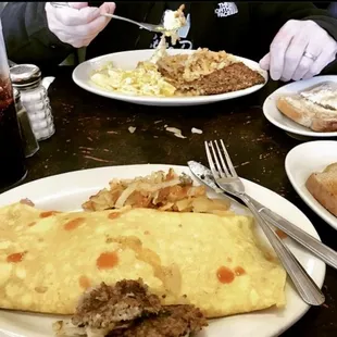 Breakfast Special that is my comfort food staple.  Delicious omelettes and goetta.
