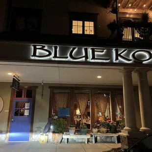 the front of the restaurant