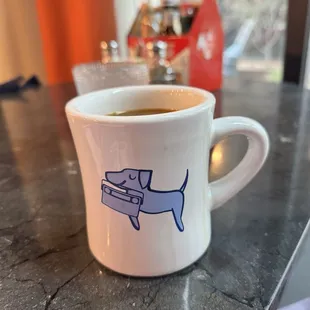 Coffee - cute mug but wasn&apos;t wild about what was inside.