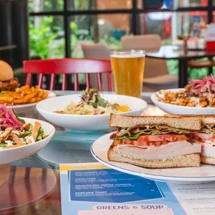 lunch sandwich and salads