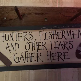 hunters, fishermen and other liars gather here