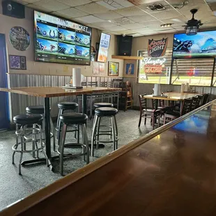 Some of the approximately bizillion flat screens are especially large!