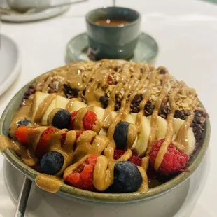 Açai breakfast bowl with fruits