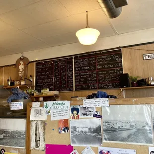 menus on the wall