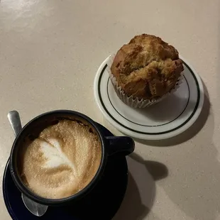 Cortado and a Zucchini Muffin