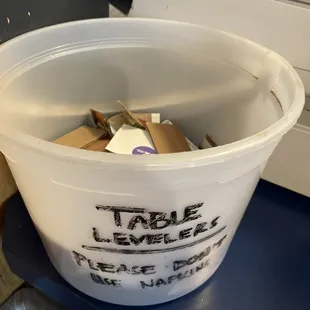 Cute table levelers
