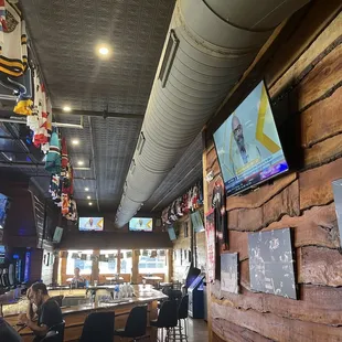 the bar area