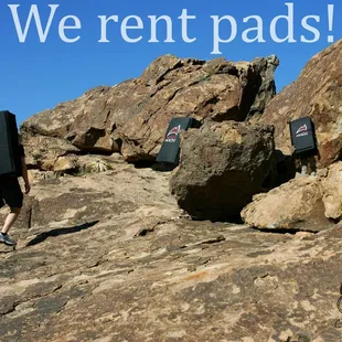 We rent crash pads for Hueco Tanks bouldering.