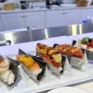 a variety of sushi